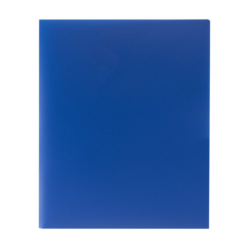 C-Line Two-Pocket Heavyweight Poly Portfolio, For Letter Size Papers, Includes Business Card Slot, 1 Case of 25 Portfolios, Blue (33955-25) - Image 3